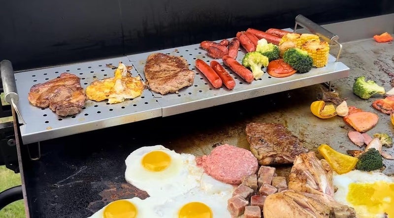BBQ Future Adjustable Griddle Warming Rack for Blackstone 17 22 28 36 Inch Griddle, Stainless Steel Grill Warming Rack for Weber Charbroil Camp Chef and Most Tabletop Flattop Griddle Accessories - Image 3